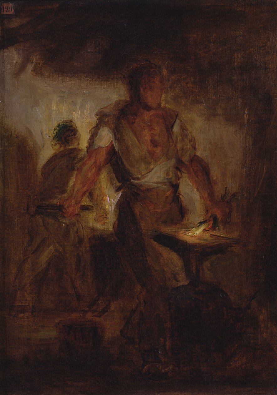 Um ferreiro de Ferdinand Victor Eugene Delacroix