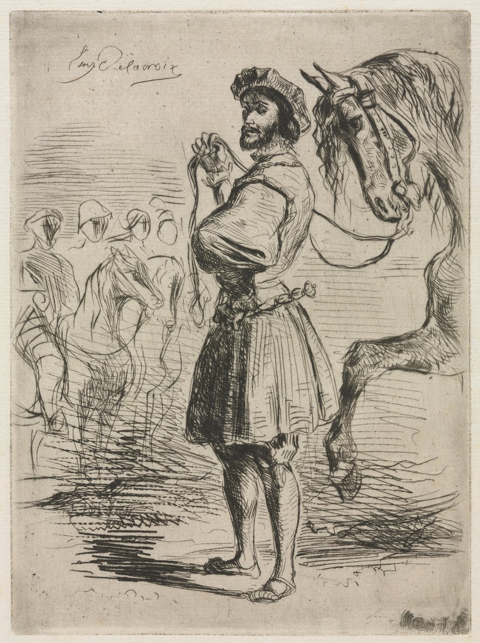 Um Senhor na época de Francisco I, 1833. de Ferdinand Victor Eugene Delacroix