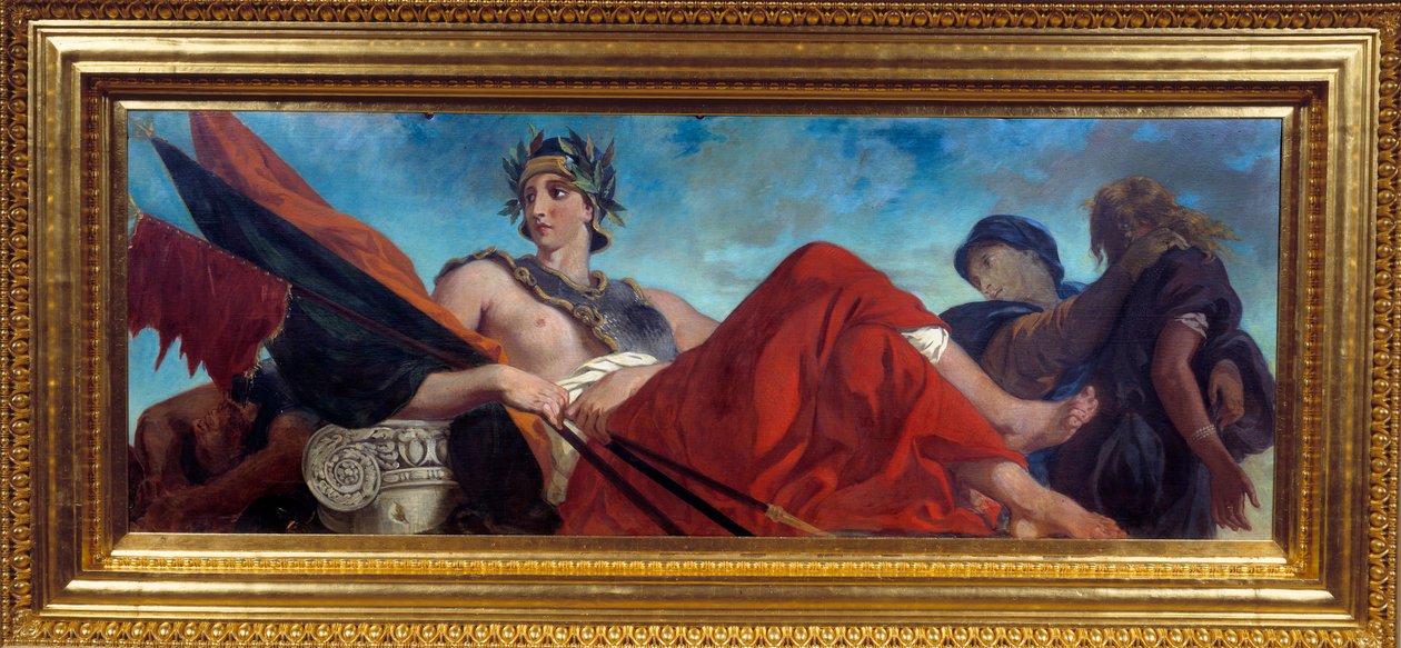 Alegoria da Pintura de Guerra de Eugene Delacroix (1798-1863) de Ferdinand Victor Eugene Delacroix