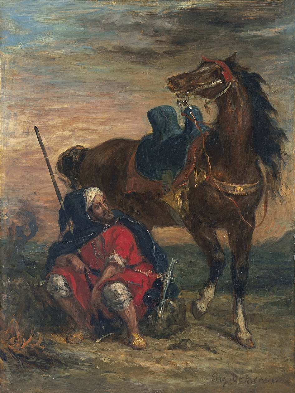 Cavaleiro árabe de Ferdinand Victor Eugene Delacroix
