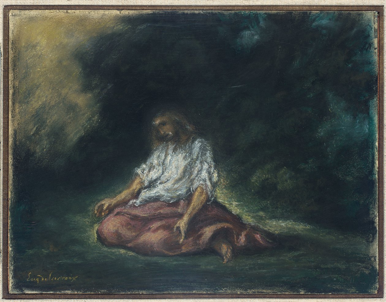 Cristo no jardim do Getsêmani de Ferdinand Victor Eugene Delacroix
