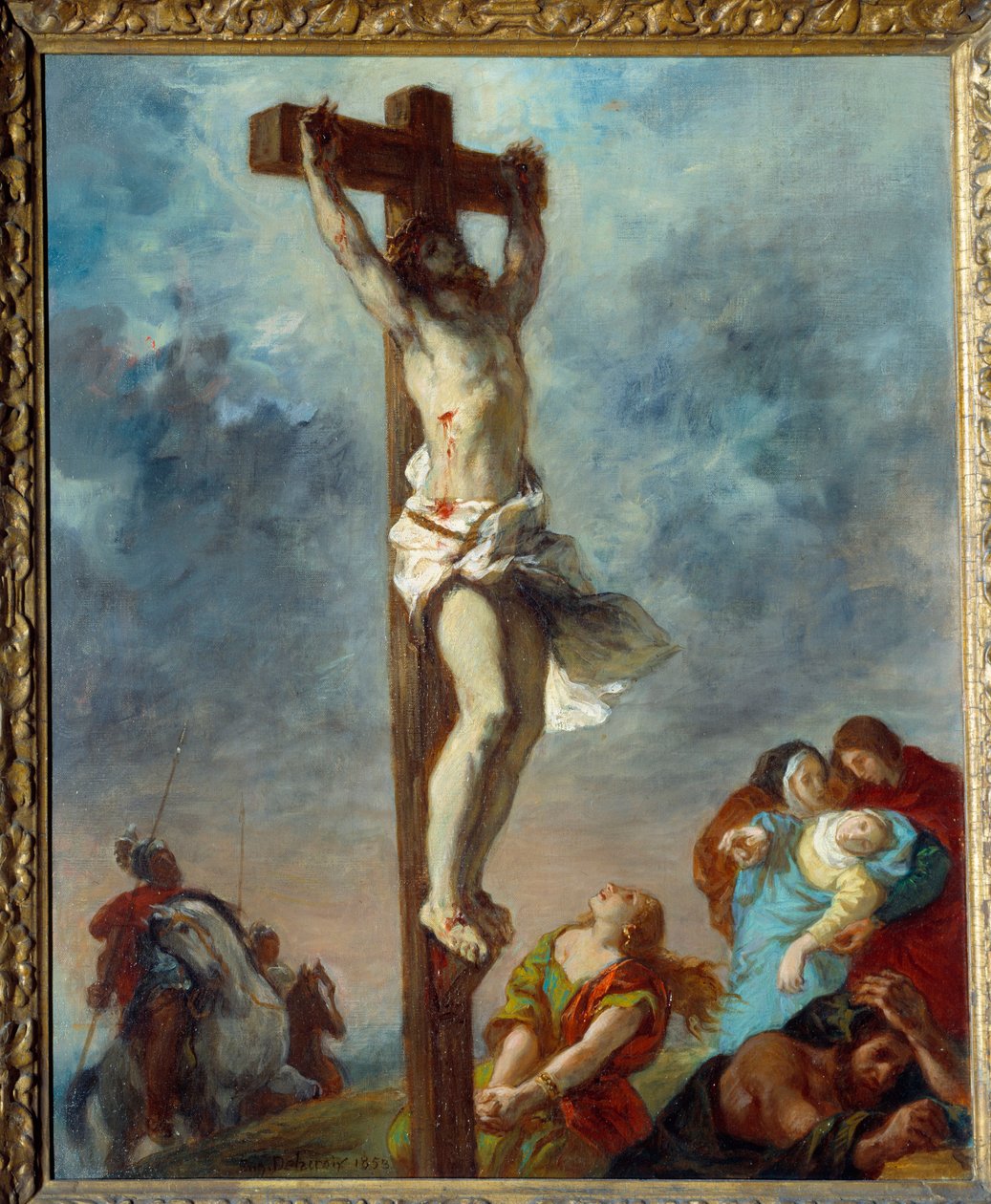 Cristo na cruz. Pintura de Eugene Delacroix (1798-1863) de Ferdinand Victor Eugene Delacroix
