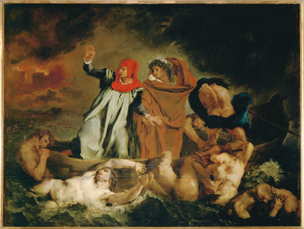 Dante e Virgílio ... de Ferdinand Victor Eugene Delacroix