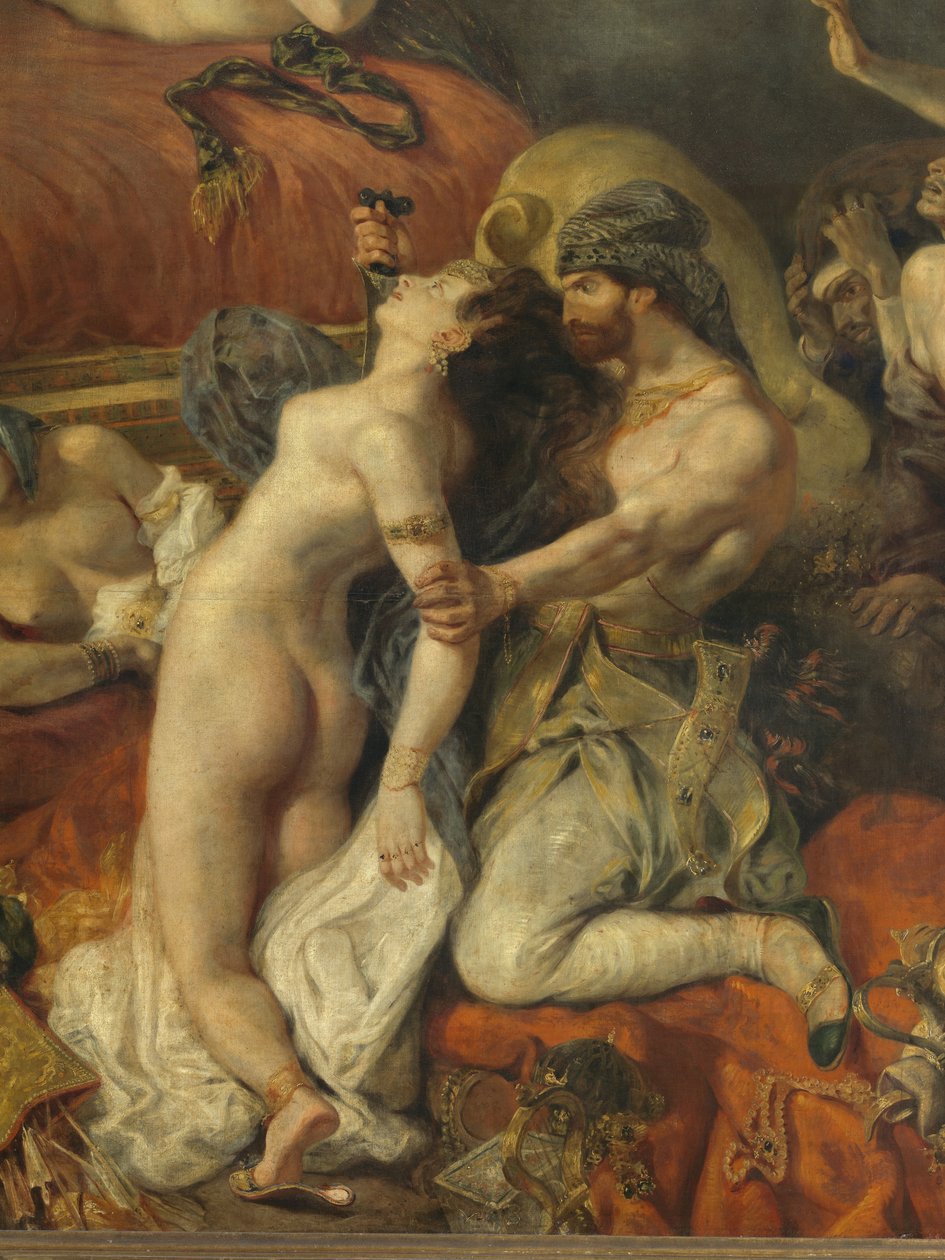 Detalhe: Morte de Sardanapale de Ferdinand Victor Eugene Delacroix