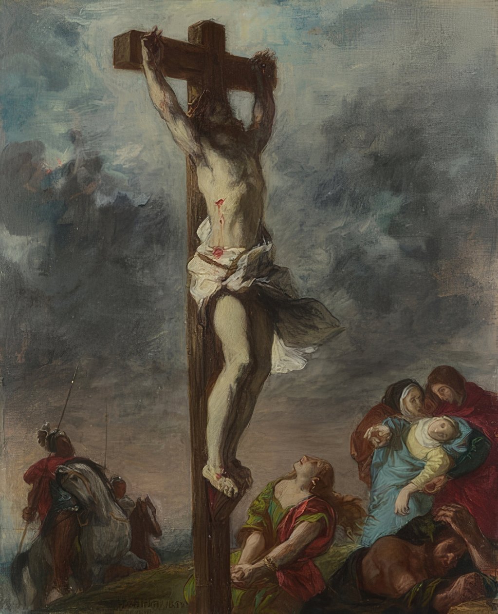 A crucificação. 1853 de Ferdinand Victor Eugene Delacroix