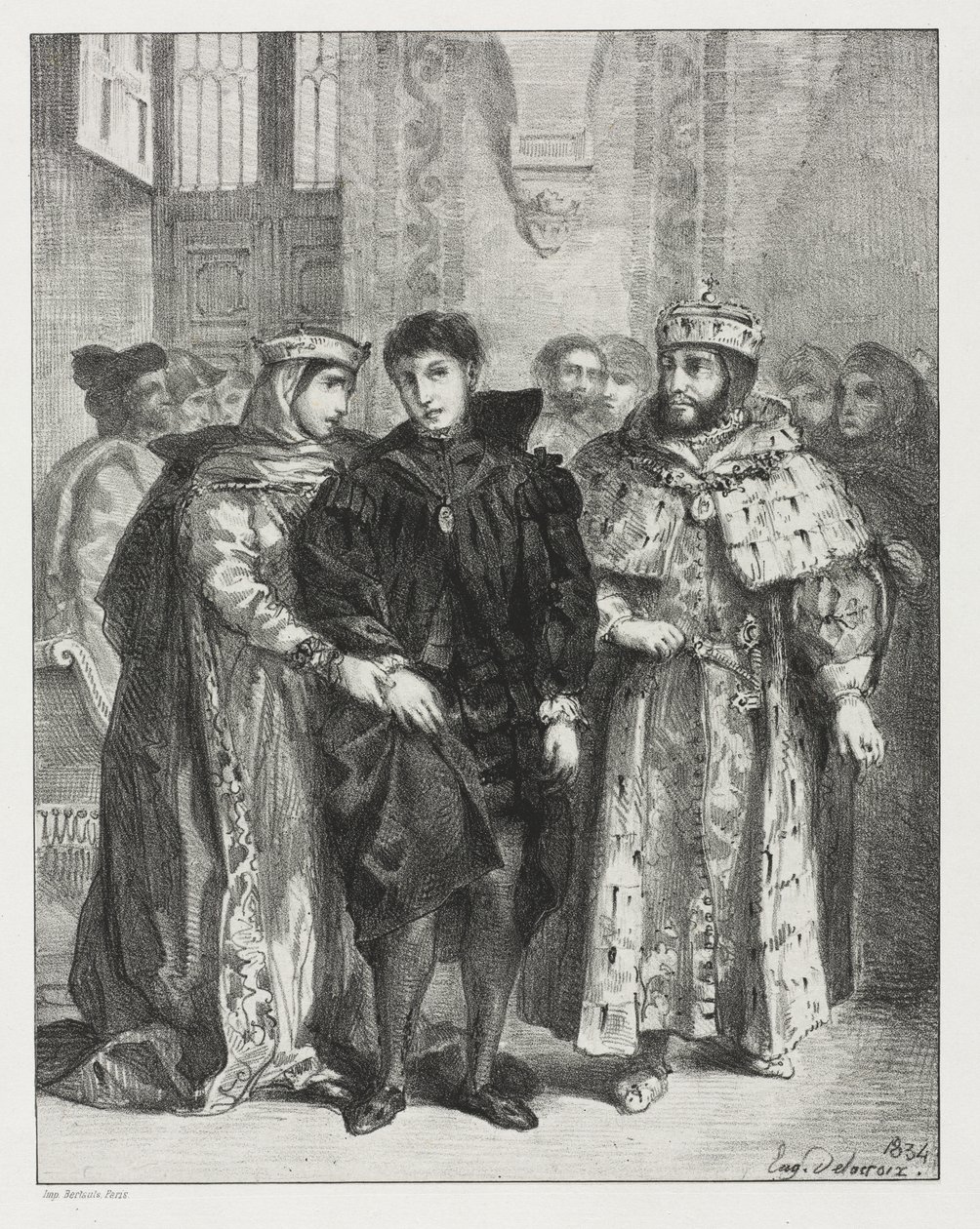 Hamlet, 1834. de Ferdinand Victor Eugene Delacroix