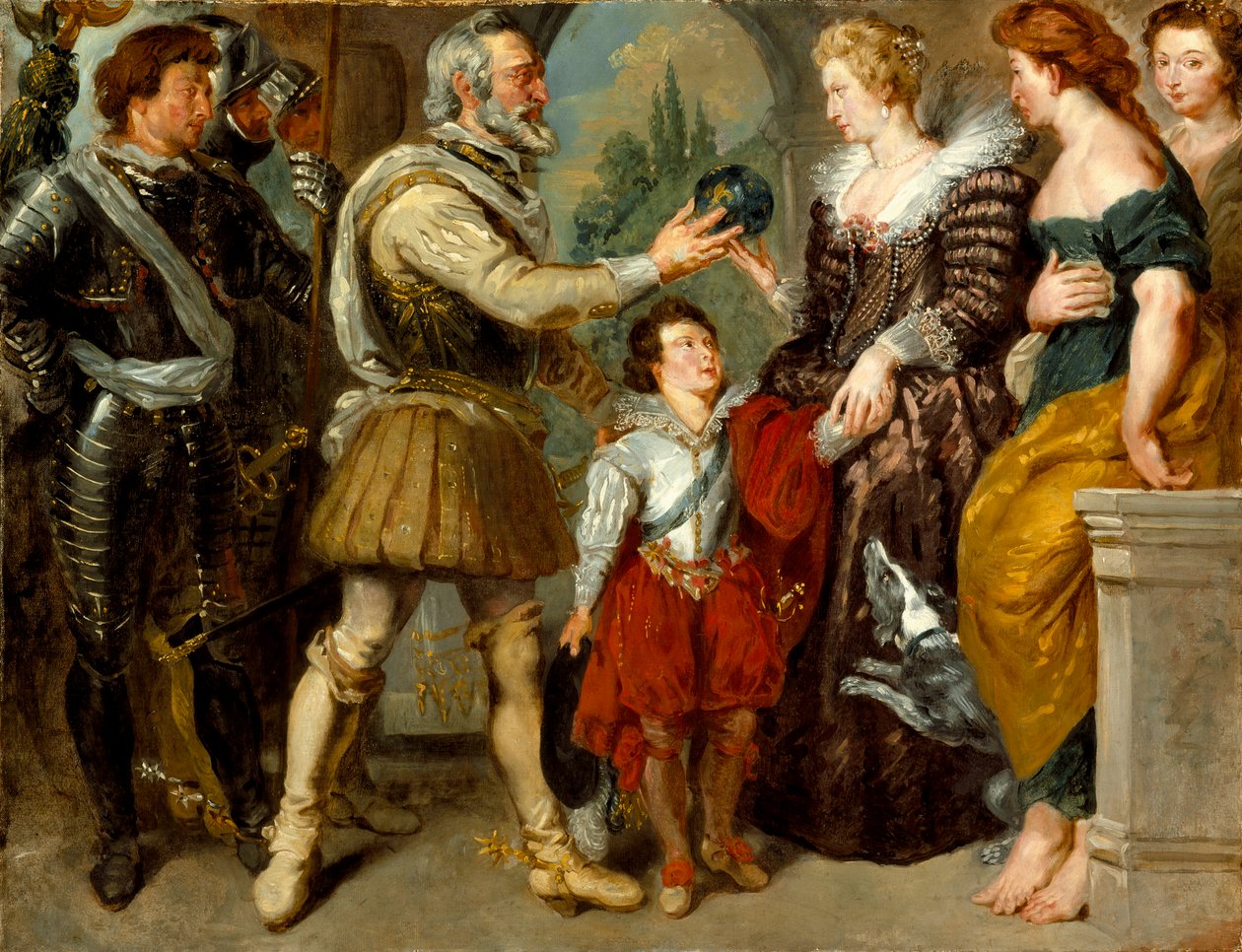 Henri IV Conferindo a Regência a Marie deMedici (depois de Rubens), c.1830-4 de Ferdinand Victor Eugene Delacroix