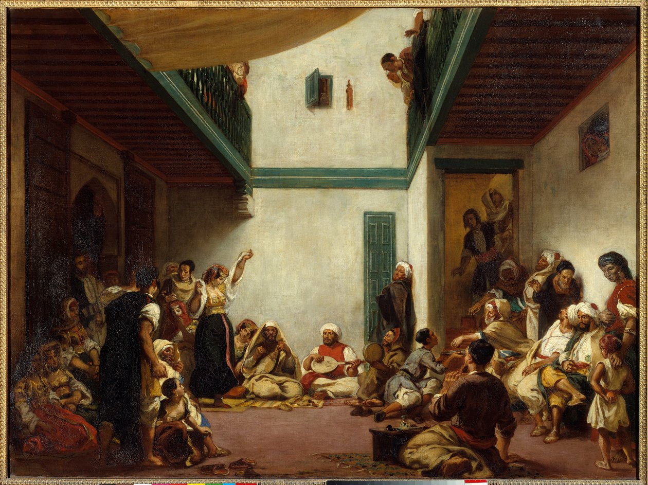 Casamento judeu em Marrocos. Pintura de Eugene Delacroix (1798-1863) de Ferdinand Victor Eugene Delacroix