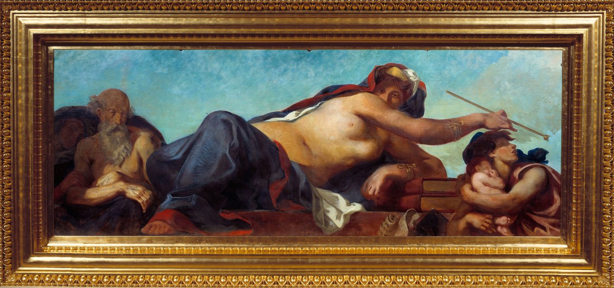 A Pintura de Justiça de Eugene Delacroix (1798-1863) de Ferdinand Victor Eugene Delacroix