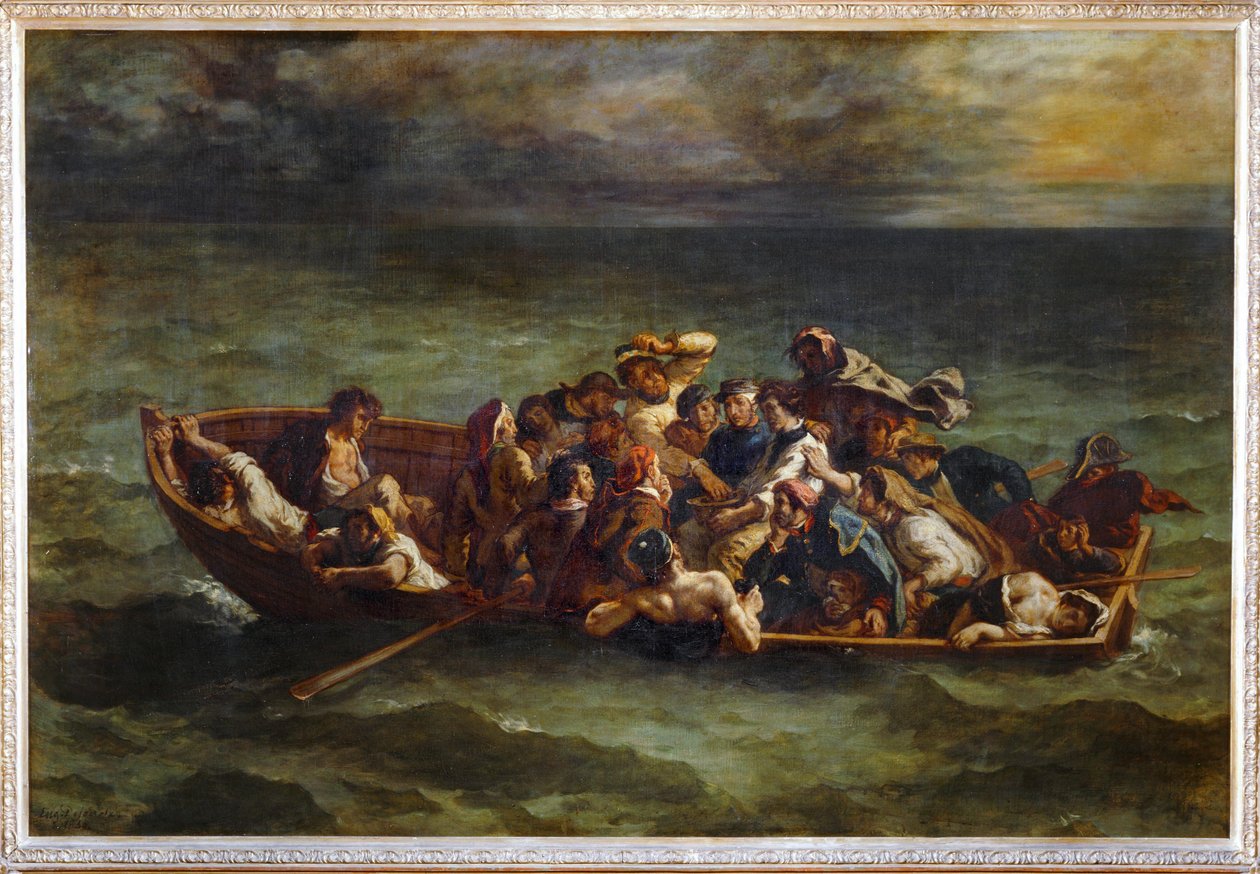 Le Naufrage de Don Juan - O Naufrágio de Don Juan. Salão de 1841 ... de Ferdinand Victor Eugene Delacroix