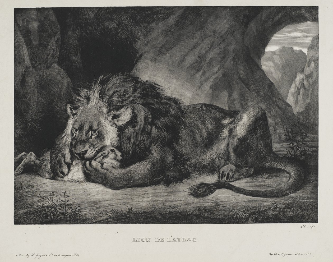 Leão de Latlas, 1829 de Ferdinand Victor Eugene Delacroix