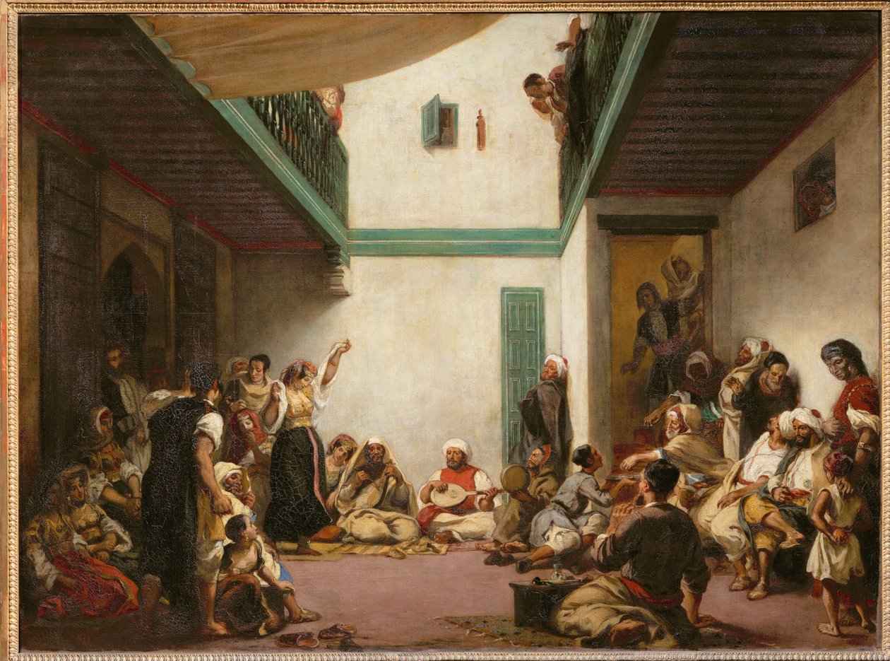 Casamento judeu em Marrocos ... de Ferdinand Victor Eugene Delacroix