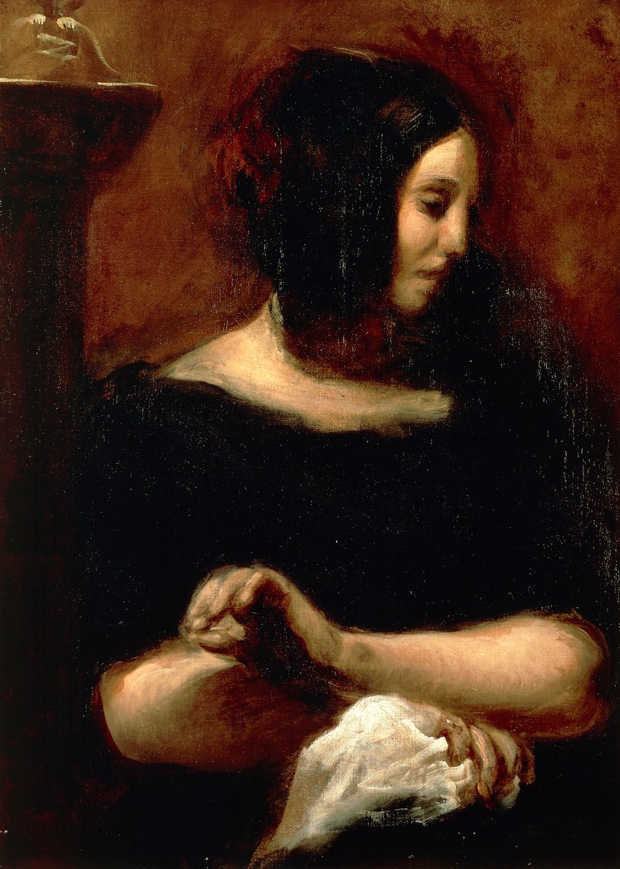 Retrato de George Sand de Ferdinand Victor Eugene Delacroix