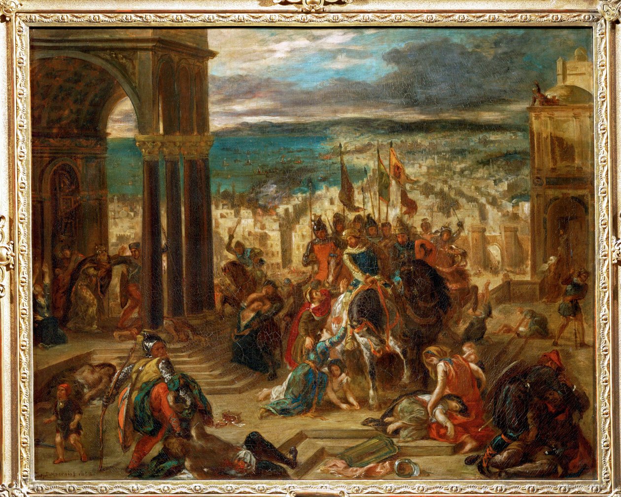 Captura de Constantinopla pelos cruzados ... de Ferdinand Victor Eugene Delacroix