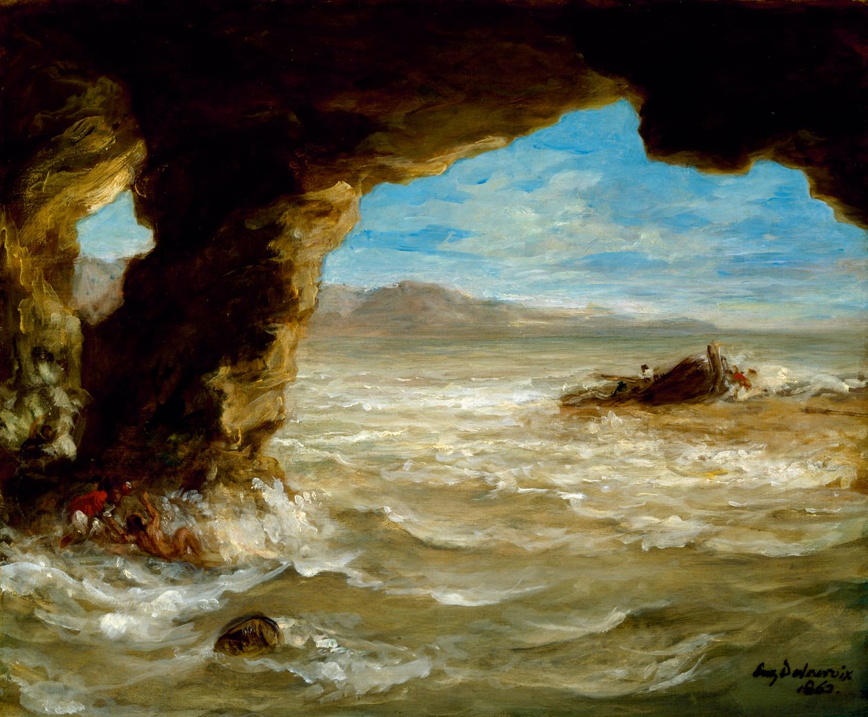 Naufrágio na costa, 1862 de Ferdinand Victor Eugene Delacroix