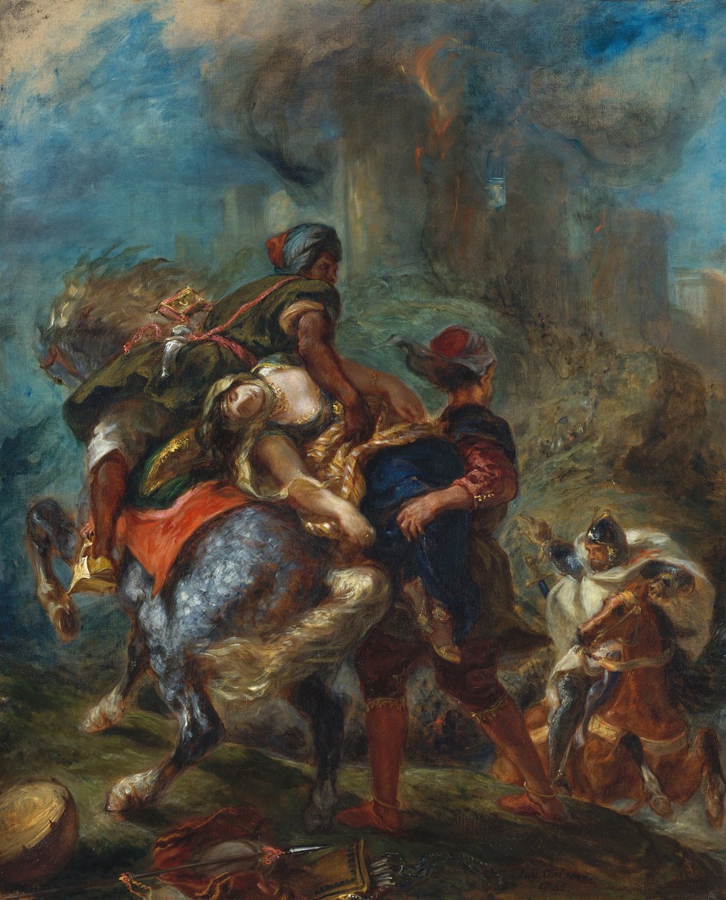 O rapto de Rebecca de Ferdinand Victor Eugene Delacroix