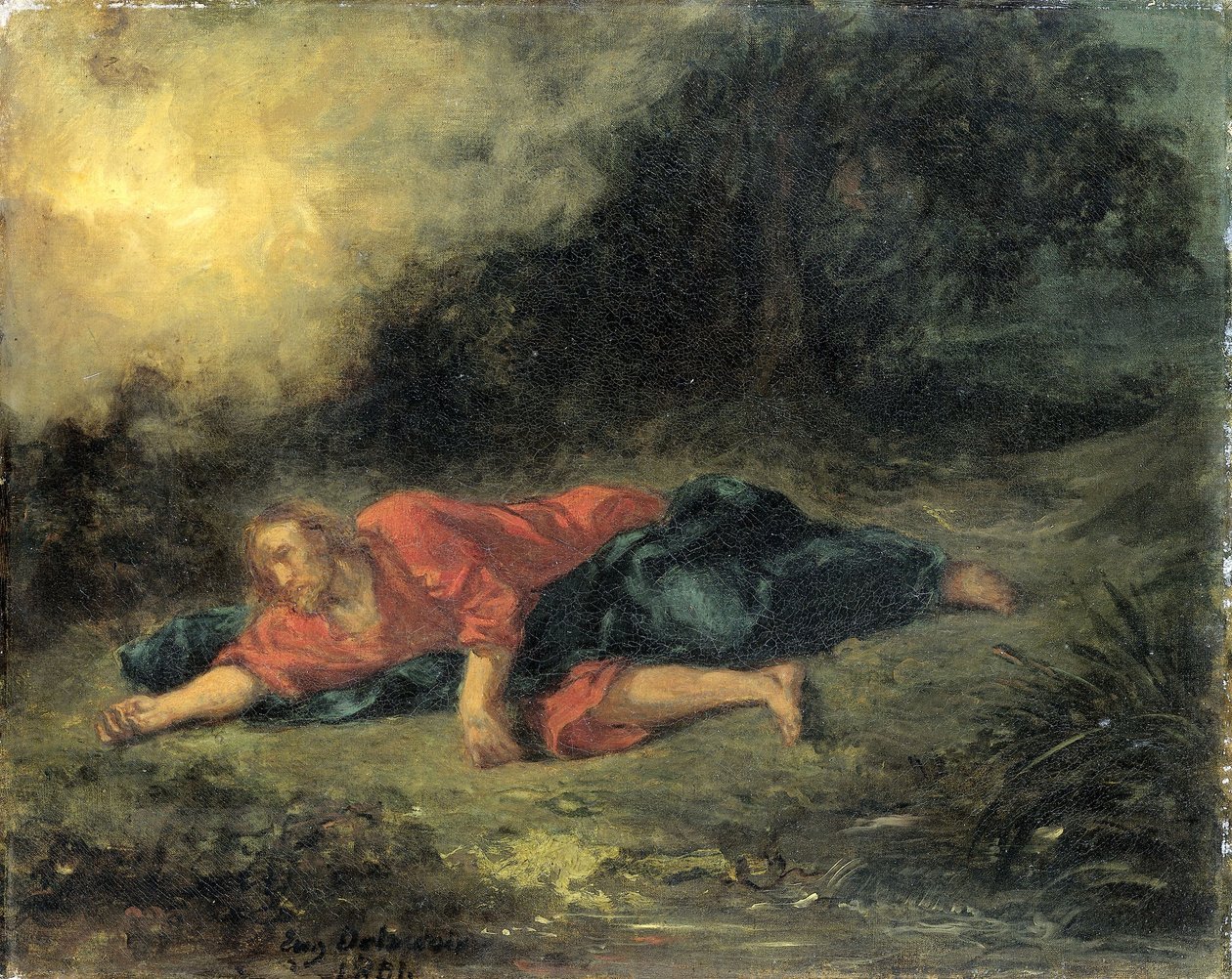 A agonia no jardim de Ferdinand Victor Eugene Delacroix