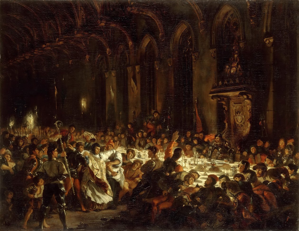 O assassinato do bispo de Liège de Ferdinand Victor Eugene Delacroix