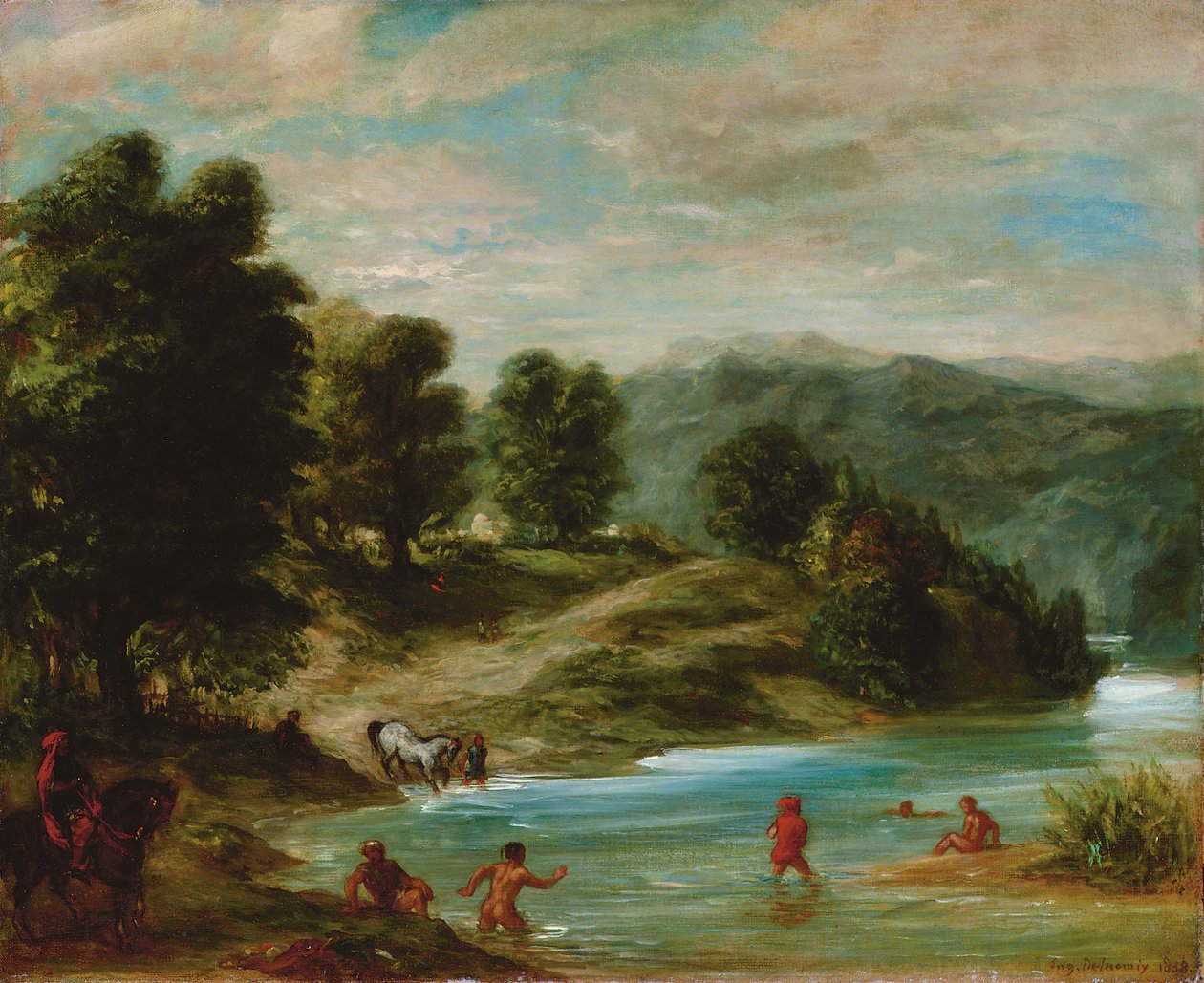 As margens do rio Sebou, 1858 de Ferdinand Victor Eugene Delacroix