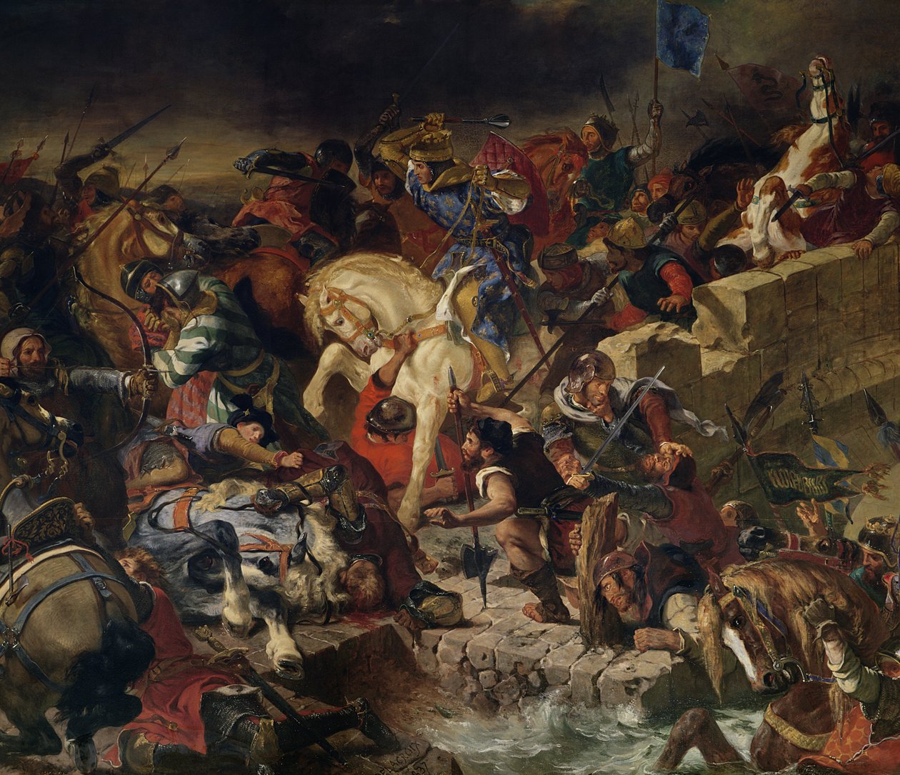 A Batalha de Taillebourg, 21 de julho de 1242 de Ferdinand Victor Eugene Delacroix