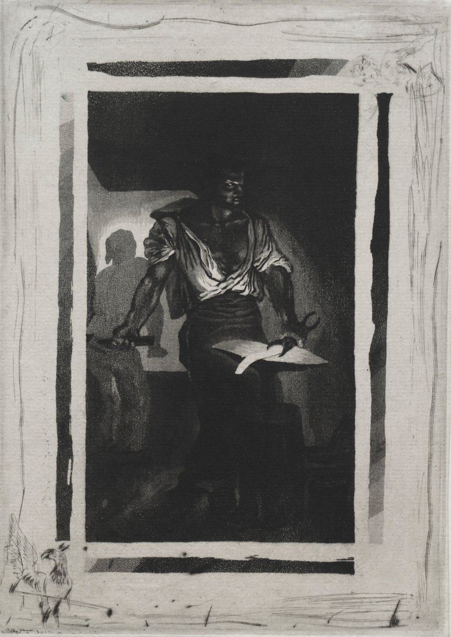 O ferreiro. de Ferdinand Victor Eugene Delacroix