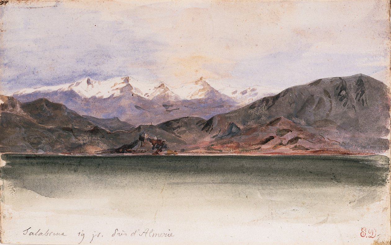 A costa de Espanha em Salabrena de Ferdinand Victor Eugene Delacroix