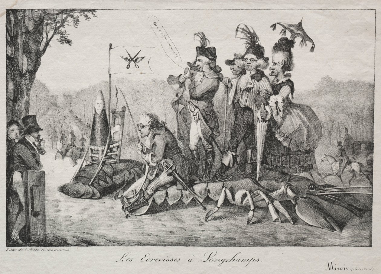 As lagostas de Longchamps, 1822. de Ferdinand Victor Eugene Delacroix