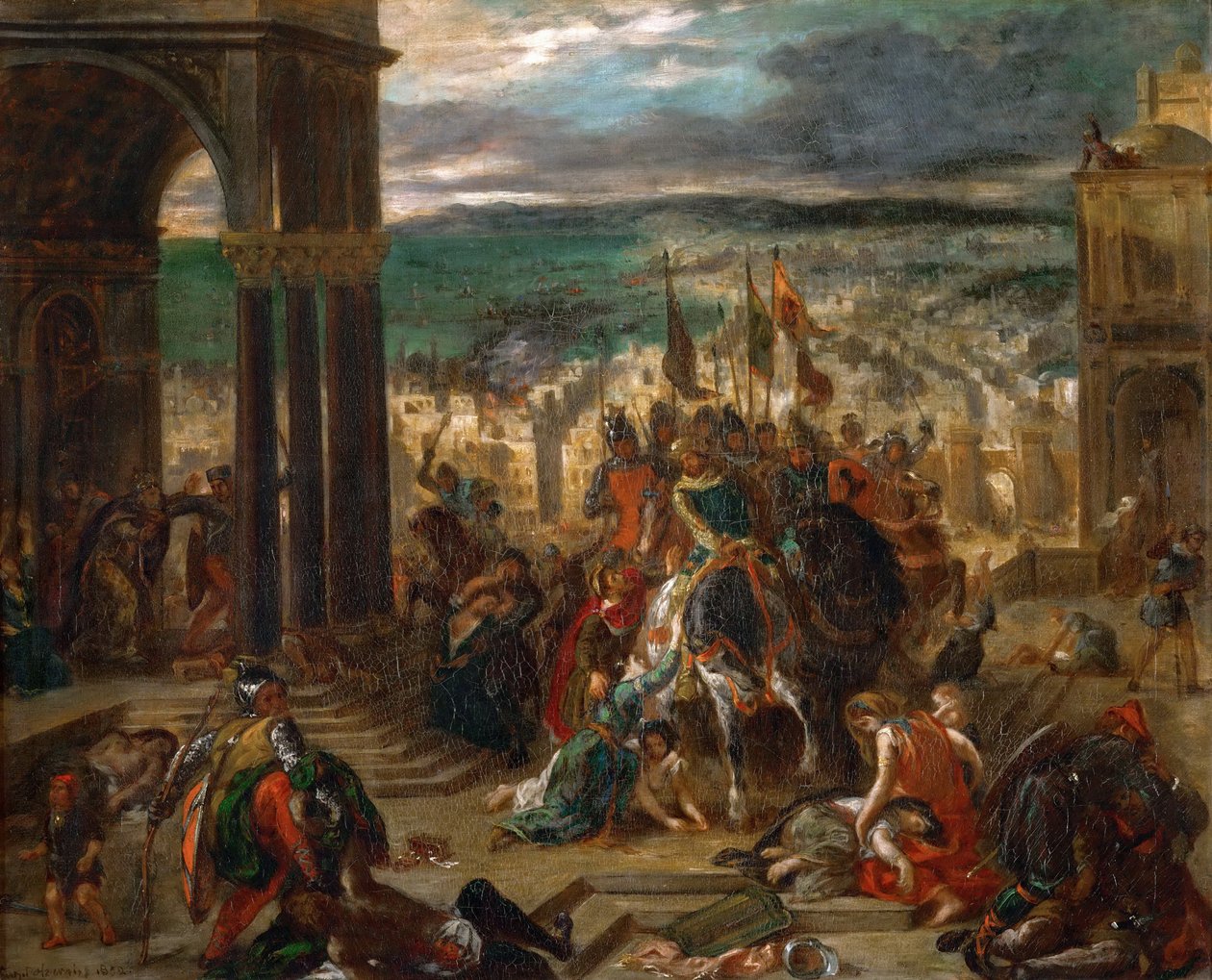 A entrada dos cruzados em Constantinopla de Ferdinand Victor Eugene Delacroix