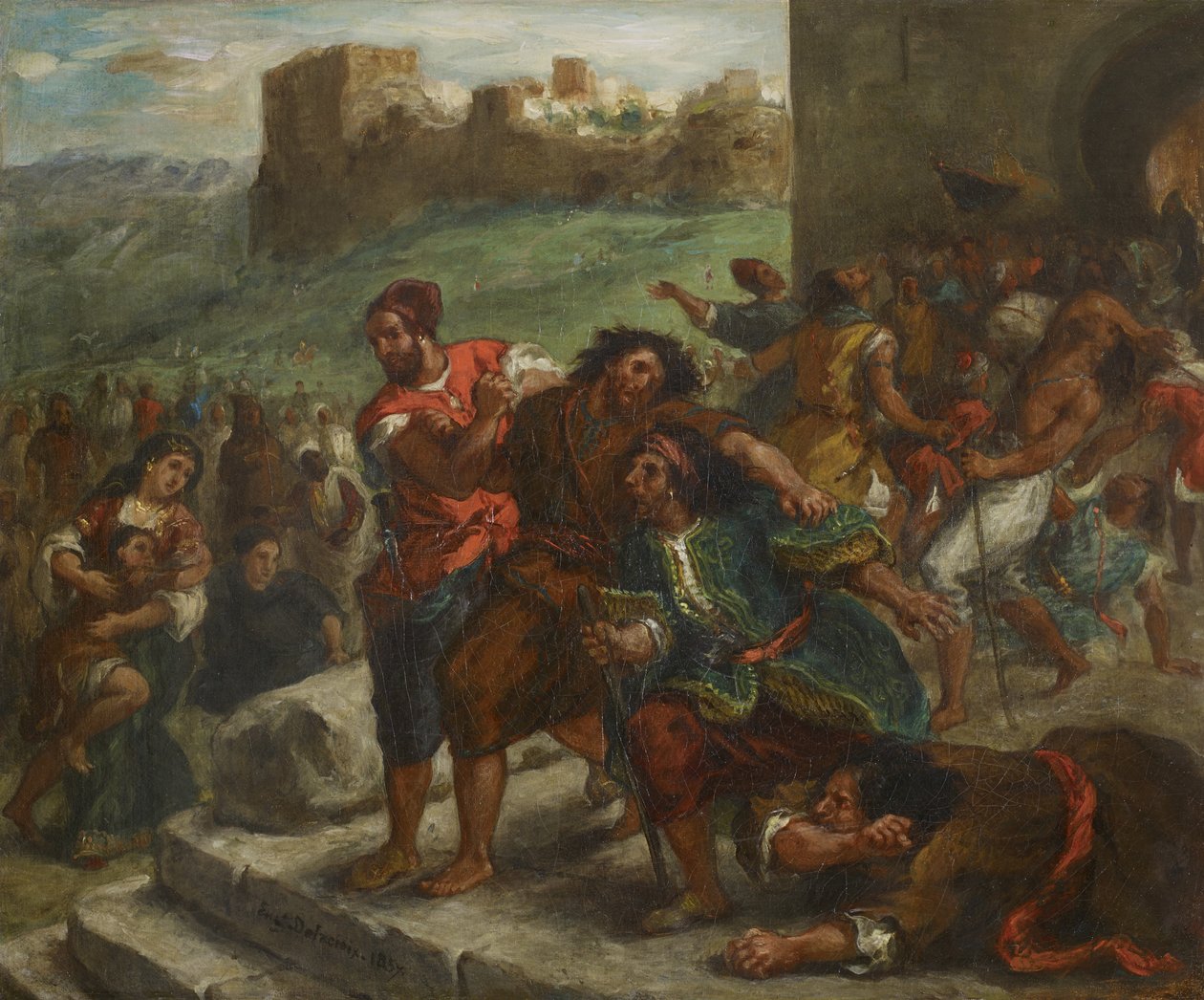 Os fanáticos de Tânger, 1857 de Ferdinand Victor Eugene Delacroix