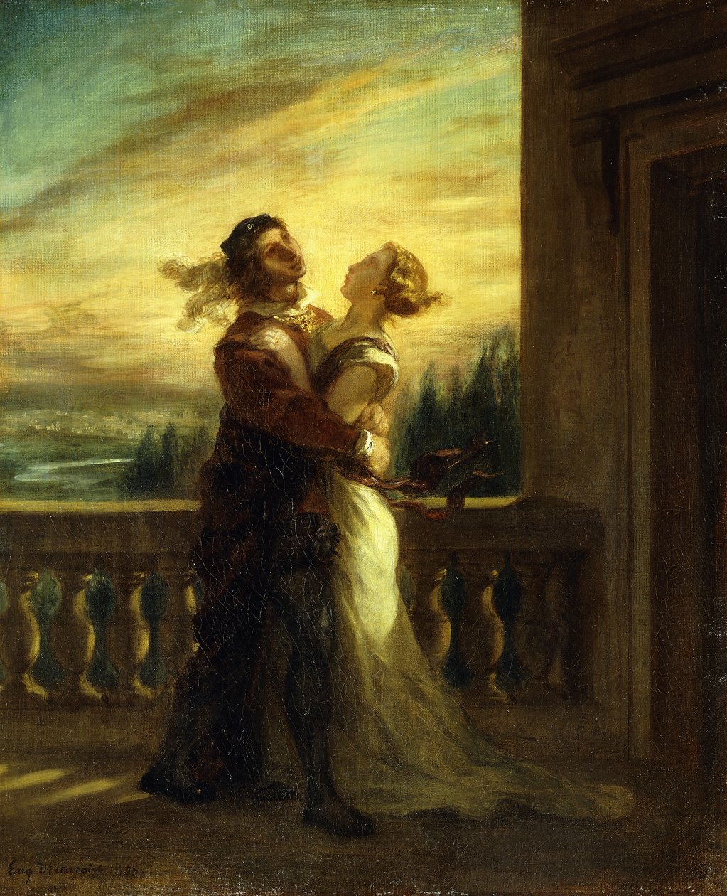 A despedida de Romeu e Julieta; Adeus a Romeu e Julieta, 1845 de Ferdinand Victor Eugene Delacroix