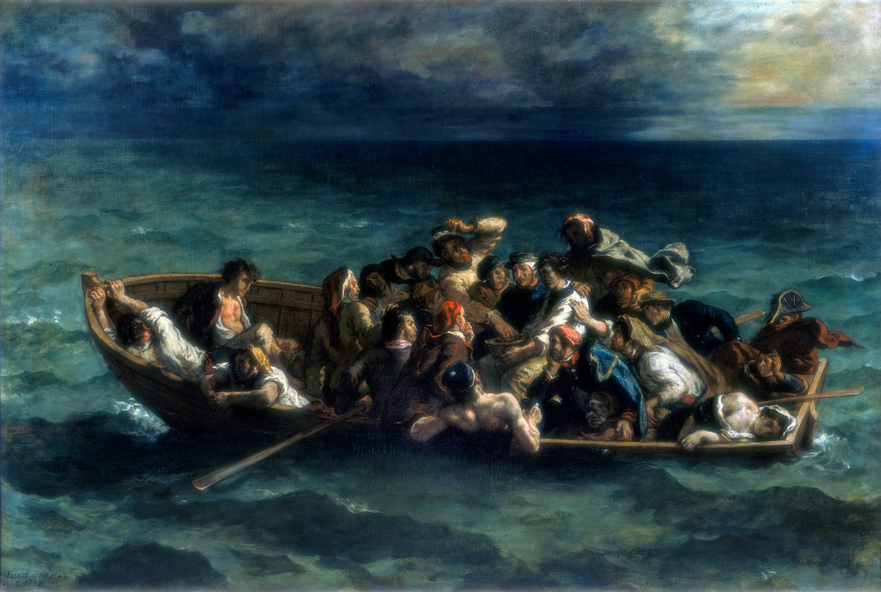 O naufrágio de Don Juan, 1840 de Ferdinand Victor Eugene Delacroix