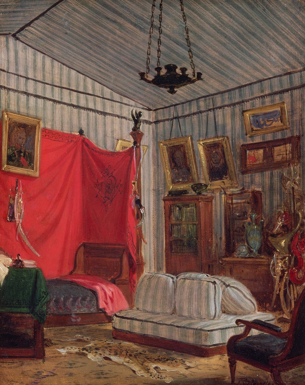 O apartamento do Conde de Mornay, rue de Verneuil, Paris (estudo), 1833 de Ferdinand Victor Eugene Delacroix