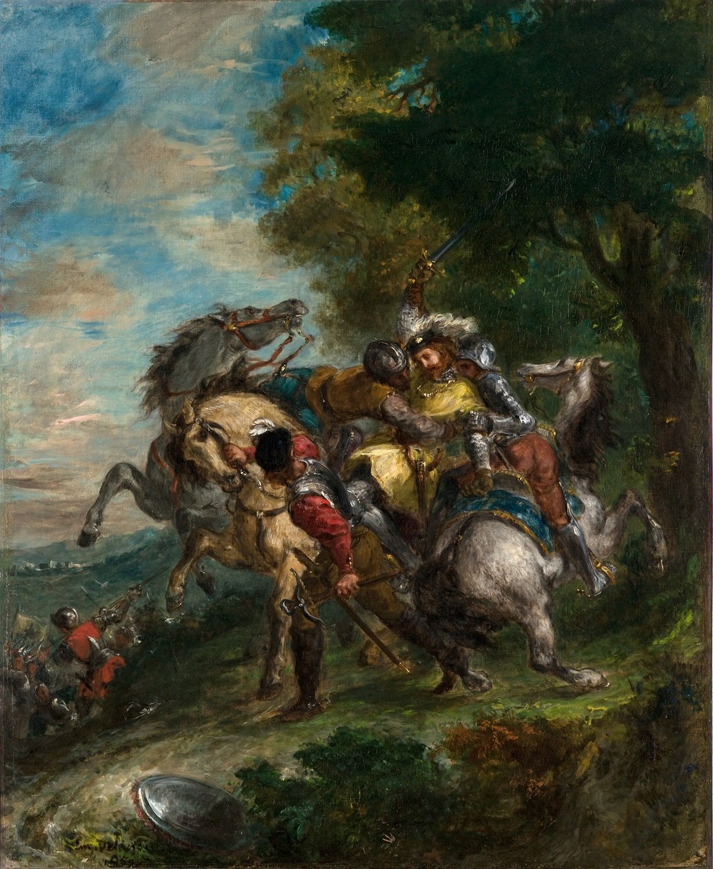 Weislingen capturado pelos homens de Gotz de Ferdinand Victor Eugene Delacroix
