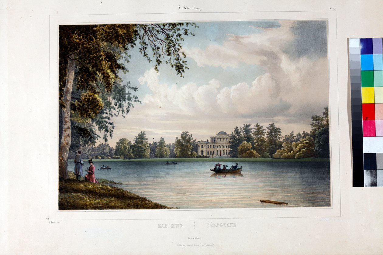 O Palácio Yelagin (palais Elaguine) em São Petersburgo par Perrot, Ferdinand Victor (1808-1841) de Ferdinand Victor Perrot