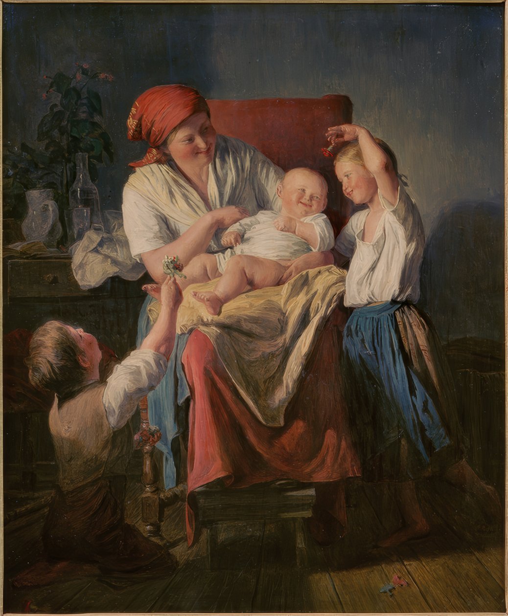 felicidade da mãe de Ferdinand Waldmüller