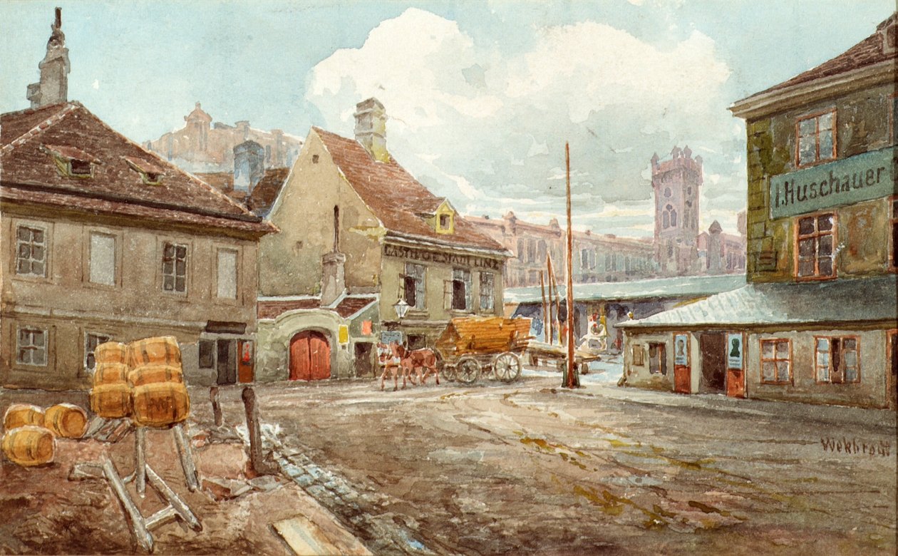 O Tandelmarkt em Viena de Ferdinand Weckbrodt