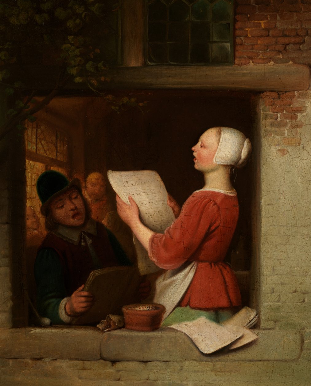 Os Cantores (óleo sobre tela) de Ferdinand de Braekeleer