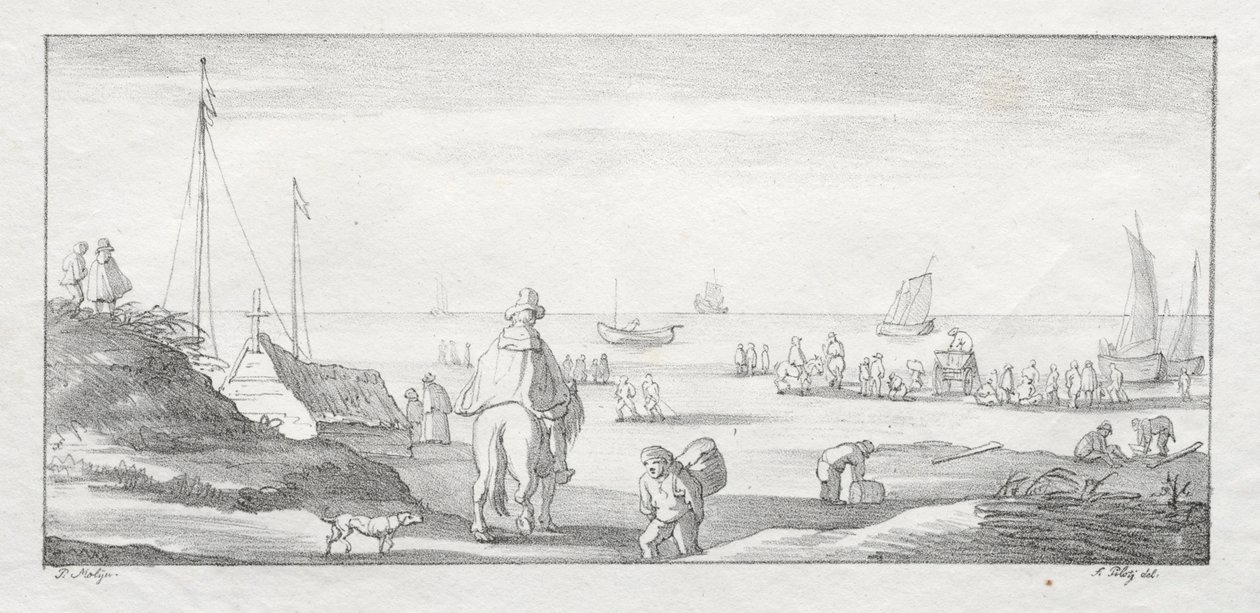 Ao longo de uma costa holandesa, 1811-1816. de Ferdinand the Elder Piloty