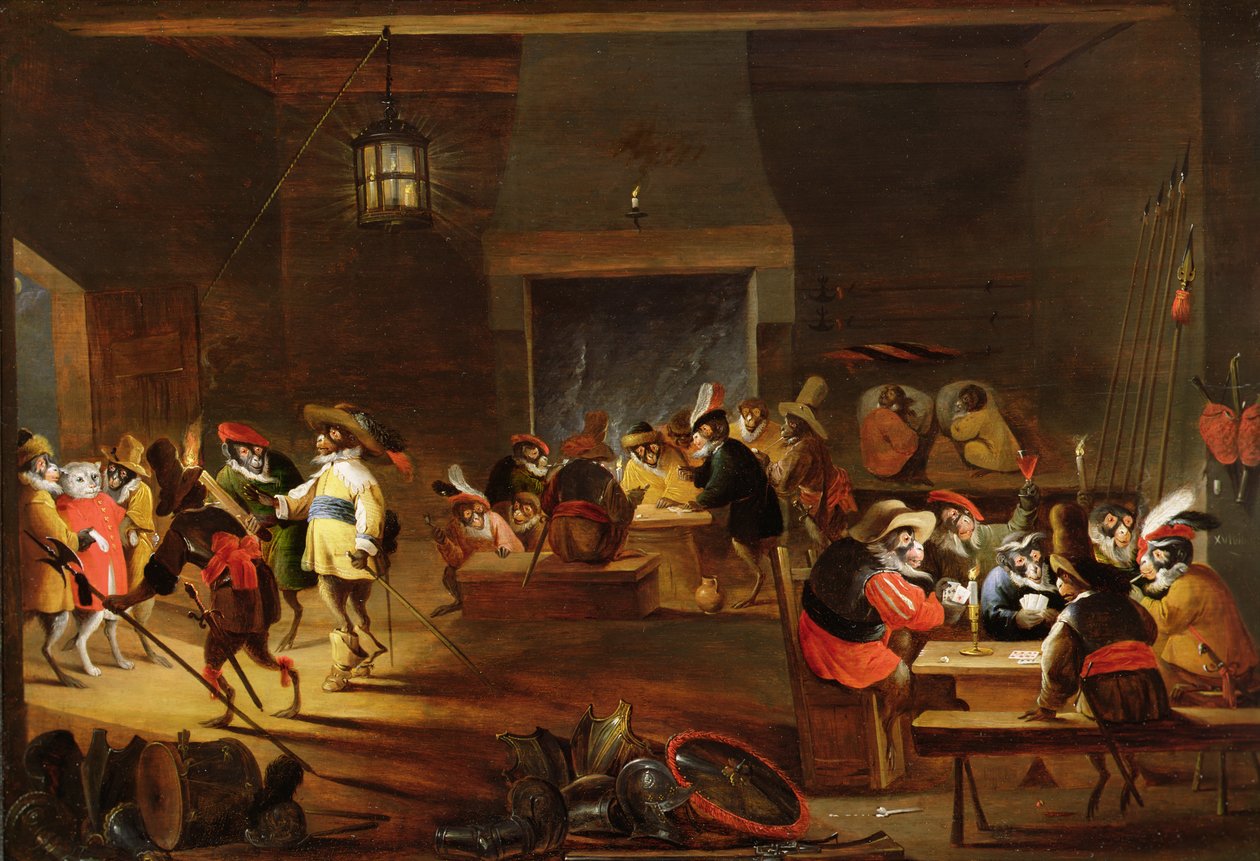 Macacos em uma taberna (para detalhes ver 92084) de Ferdinand van Kessel