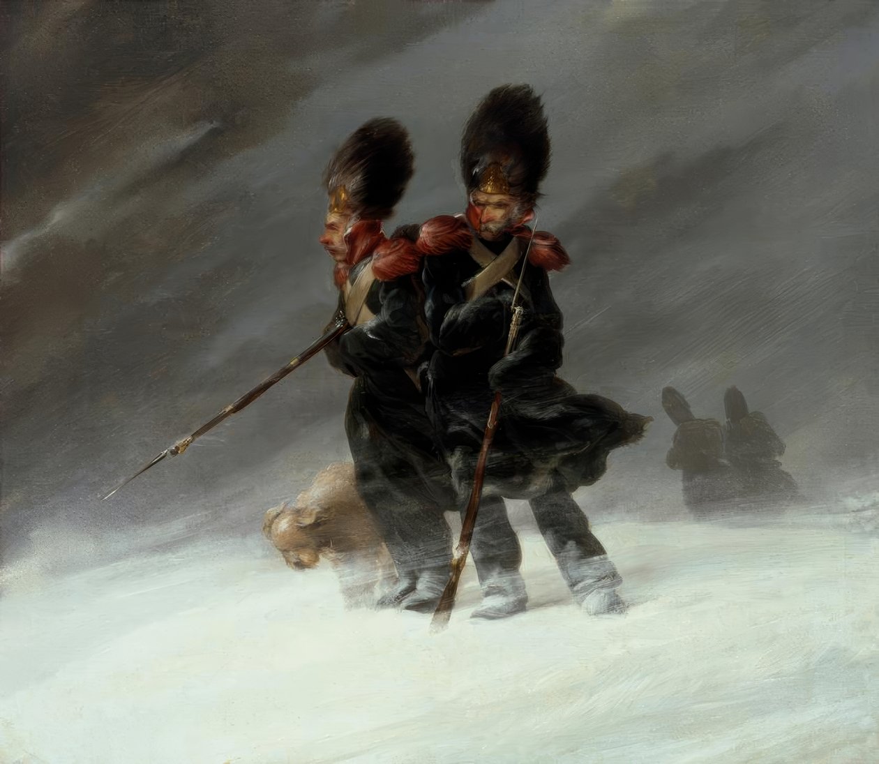Granadeiros na neve de Louis Ferdinand von Rayski