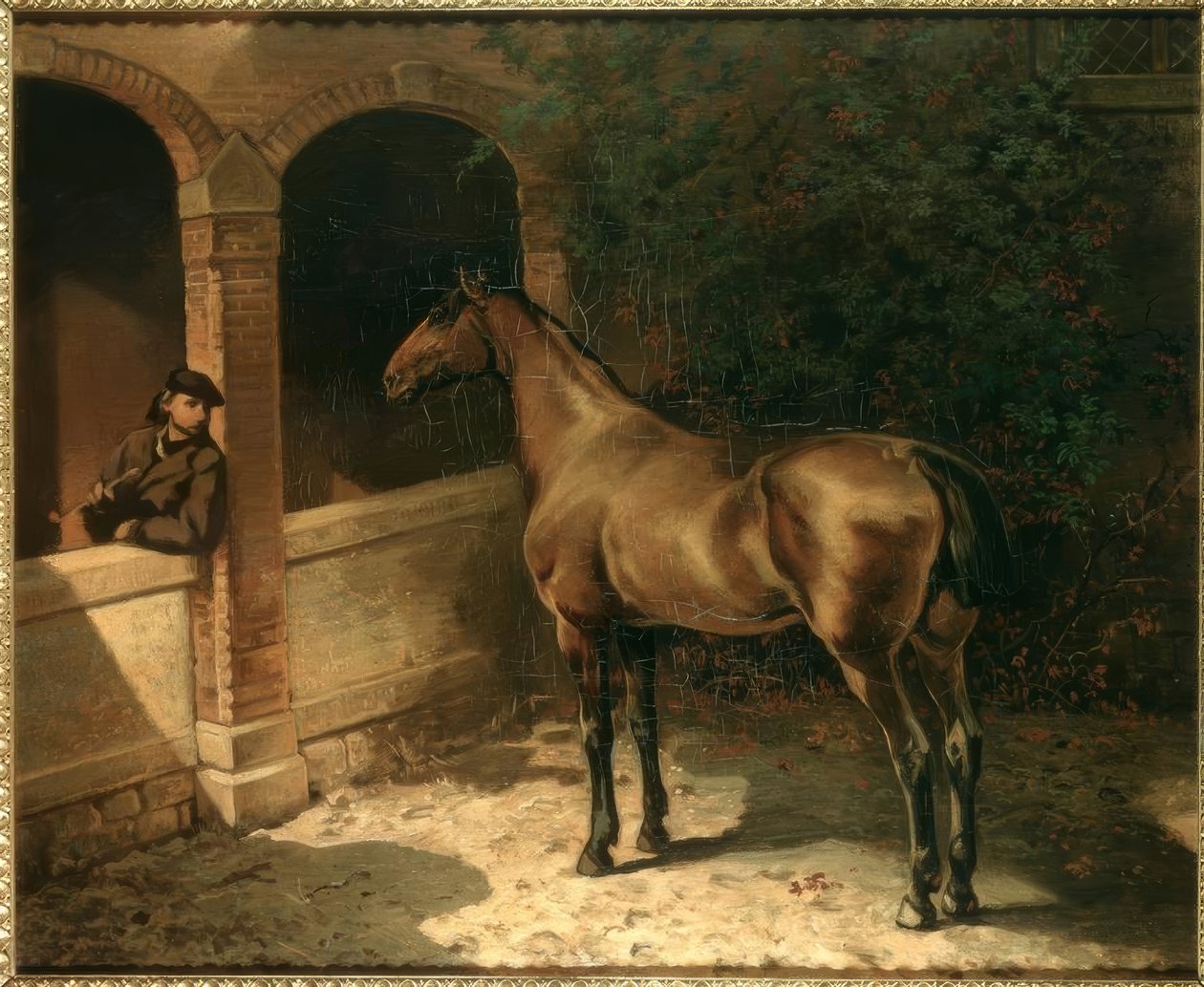 Cavalo e fumante de Louis Ferdinand von Rayski