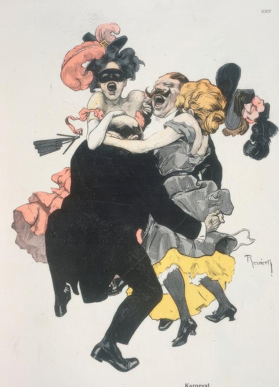 Carnaval - - - Nós seguramos rápido e fielmente juntos - hipp hipp hurra! - - de Ferdinand von Reznicek