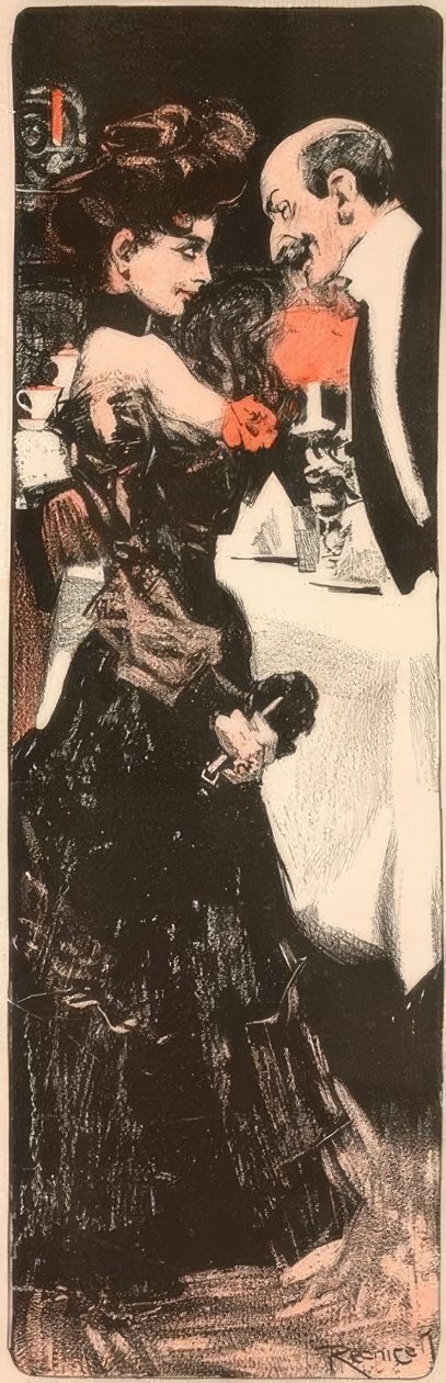 Conversa - mundo galante de Ferdinand von Reznicek