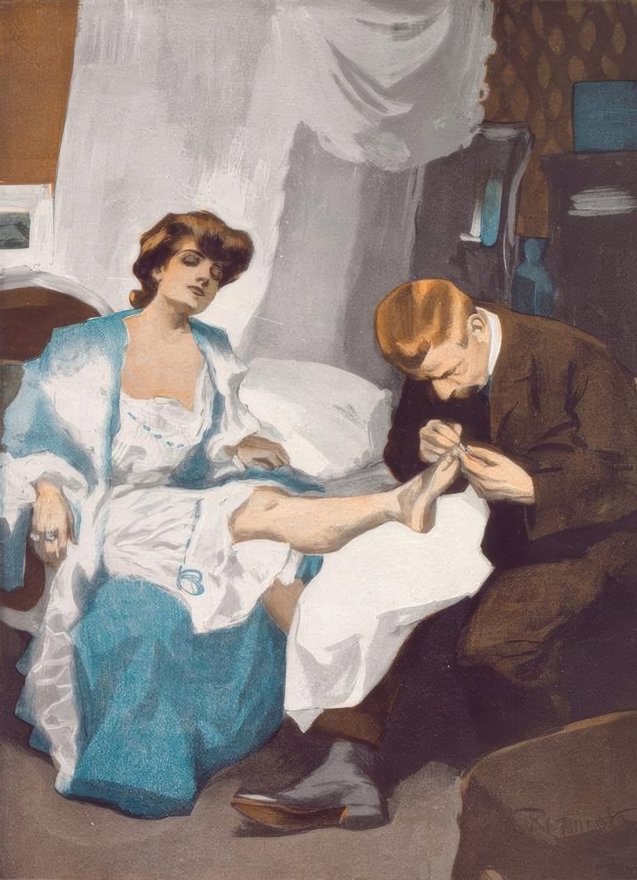 Pedicure. - Por favor, tudo bem, eu vou ficar noivo hoje. de Ferdinand von Reznicek