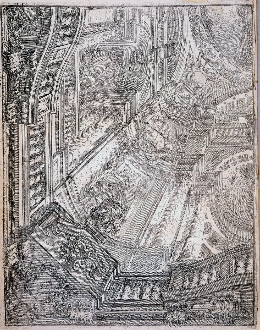 Ilustração de &39;The Civil Architettura&39; de Ferdinando Galli Bibiena