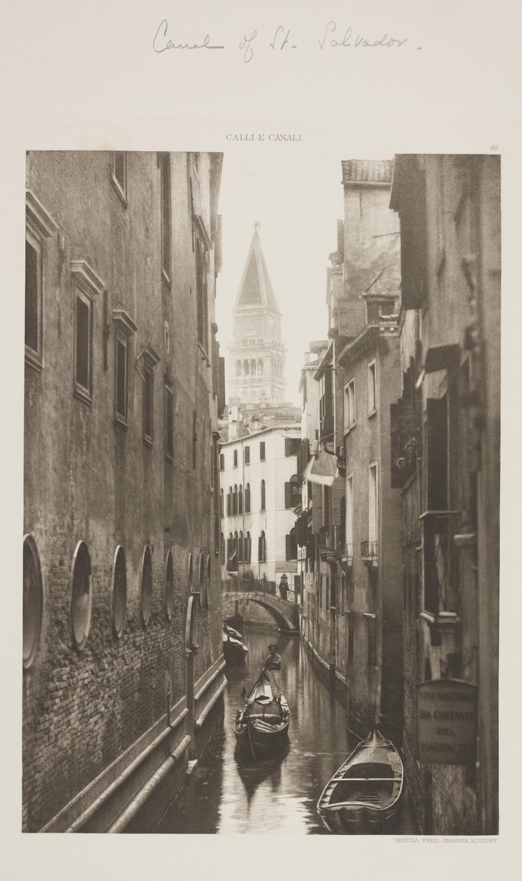 Canal de St. Salvadore de Ferdinando Ongania