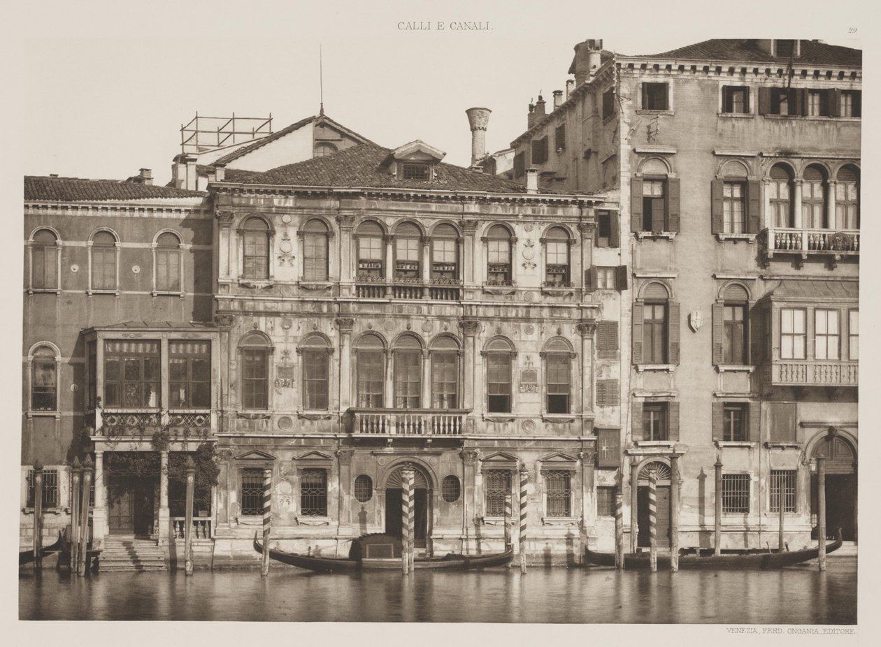 Palácio Grimani, Grande Canal, 1891 de Ferdinando Ongania