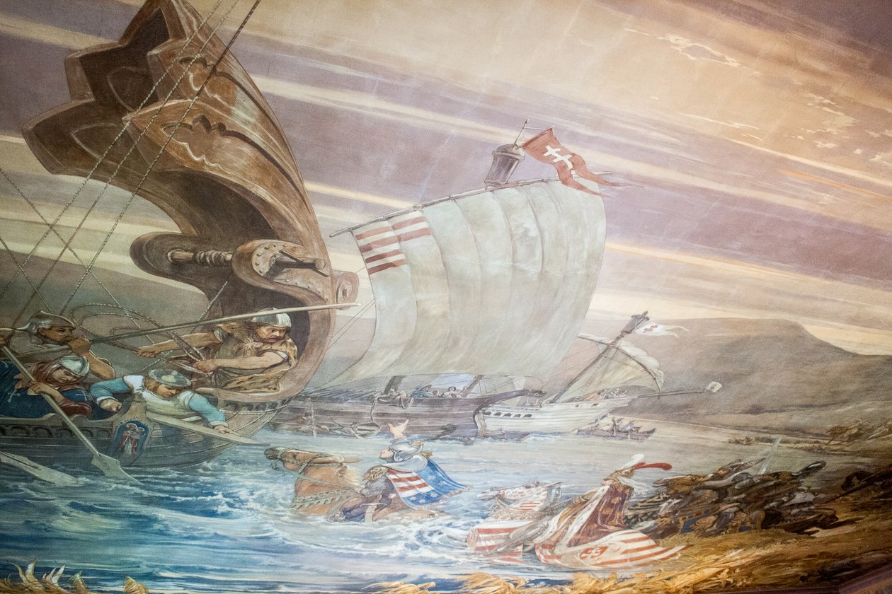 Titusz Vay salva o rei Sigismund da Hungria na Batalha de NicopolisEstônia: Titusz Vay resgata Sigismund Kiraly da Batalha de Nicapoly de Ferenc Lohr