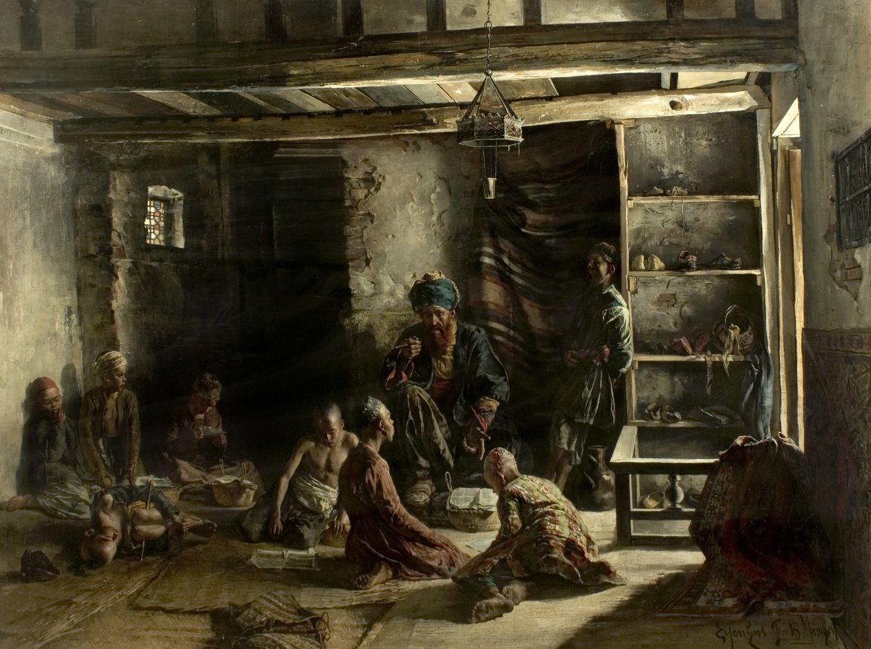 Uma escola oriental, 1885 de Ferencz Frans Eisenhut