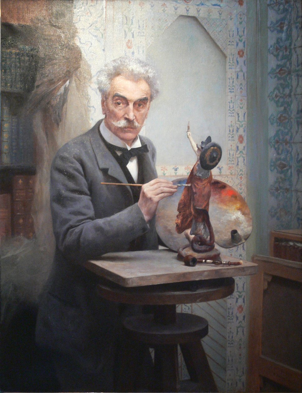 Escultor trabalhando. Gerome em sua oficina de Fernand Cormon